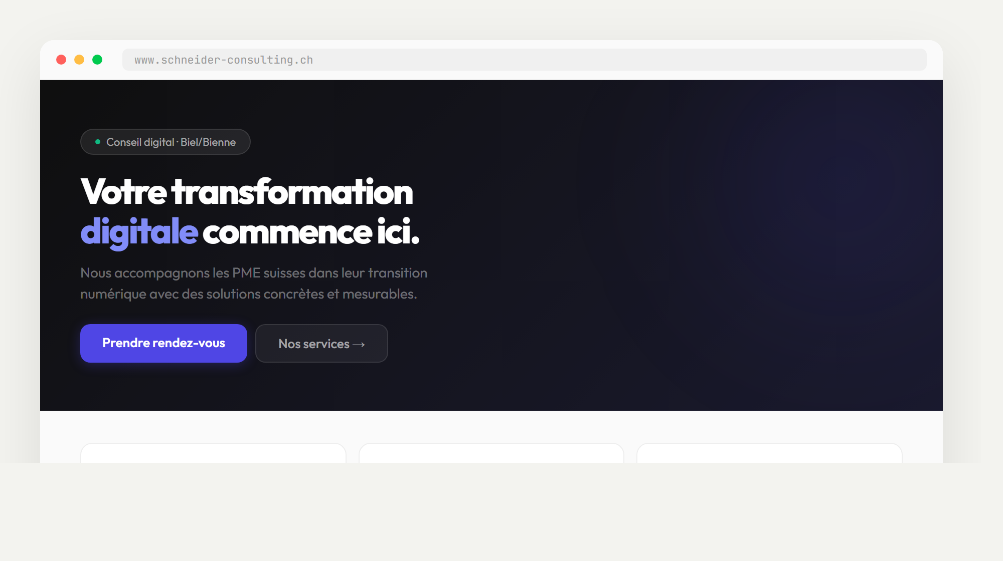 Exemple de site web professionnel Klardo